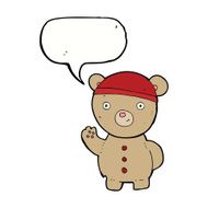 cartoon teddy bear with speech bubble N49