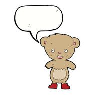 cartoon teddy bear with speech bubble N50