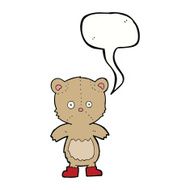 cartoon teddy bear with speech bubble N51