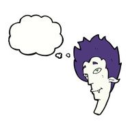 cartoon vampire head with speech bubble N36