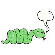 funny cartoon snake with speech bubble N23