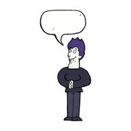 cartoon vampire with speech bubble N113