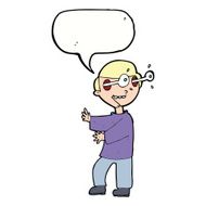 cartoon boy with popping out eyes speech bubble N9