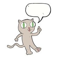 cartoon cat with idea speech bubble N5