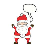 cartoon stressed out santa with speech bubble N9