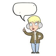 cartoon air force woman with speech bubble N8