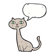 cartoon cat with speech bubble N33