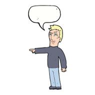 cartoon angry man pointing with speech bubble N9