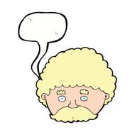 cartoon man with mustache speech bubble N78