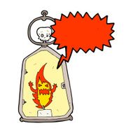 cartoon spooky lantern with speech bubble N8