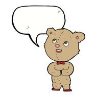 cartoon cute teddy bear with speech bubble N24