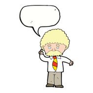 cartoon teacher with speech bubble N9
