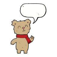 cartoon cute teddy bear with speech bubble N28