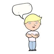 cartoon happy man with speech bubble N413