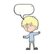 cartoon curious man with speech bubble N62