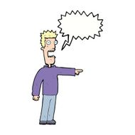 cartoon terrified man with speech bubble N196