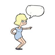 cartoon girl pointing with speech bubble N24