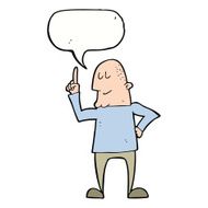 cartoon man pointing finger with speech bubble N8