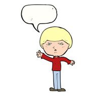 cartoon mean man with speech bubble N17