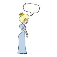 cartoon princess with speech bubble N34