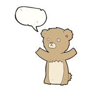 cartoon teddy bear with speech bubble N53