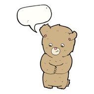 cartoon teddy bear with speech bubble N54