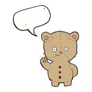 cartoon teddy bear with speech bubble N55