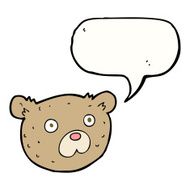 cartoon teddy bear with speech bubble N56