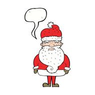 cartoon grumpy santa claus with speech bubble N9