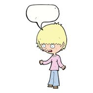 cartoon stressed out woman with speech bubble N18