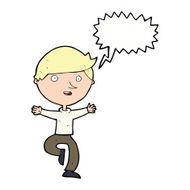 cartoon excited man with speech bubble N62