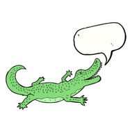 cartoon crocodile with speech bubble N31