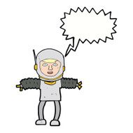cartoon astronaut with speech bubble N112