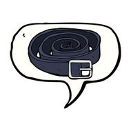 cartoon leather belt with speech bubble N2