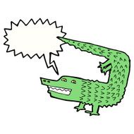 cartoon crocodile with speech bubble N33
