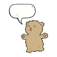 cartoon teddy bear with speech bubble N59