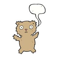 cartoon teddy bear with speech bubble N60