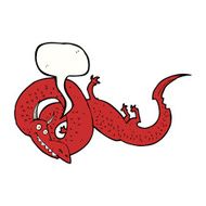 cartoon chinese dragon with speech bubble N8