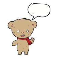 cartoon teddy bear with speech bubble N62
