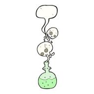 cartoon potion with speech bubble