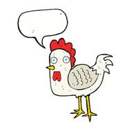 cartoon chicken with speech bubble N16