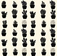 seamless cactus pattern - Illustration