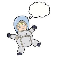 cartoon astronaut with thought bubble N94