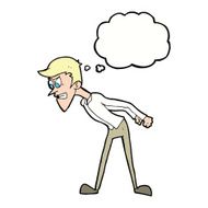 cartoon angry man with thought bubble N73