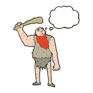 cartoon neanderthal with thought bubble N6