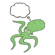 cartoon octopus with thought bubble N24