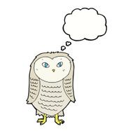 cartoon owl with thought bubble N49