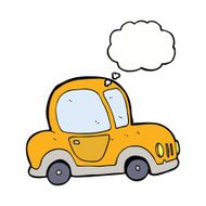 cartoon car with thought bubble N33