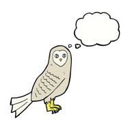 cartoon owl with thought bubble N50