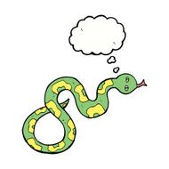 cartoon snake with thought bubble N47